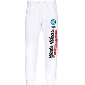 None X broek, SSC Napoli Nascar Pants Gcds Unisex - volwassenen, wit, L