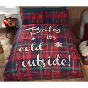 Dekbedovertrekken - Christmas Tartan Rapport - Rood - Eenpersoonsbed - Schots Patroon