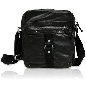 s.Oliver (Bags Casual Washed Bag 97.311.94.8926, herenmessenger tassen 21x26x7 cm (B x H x D), Zwart Zwart Zwart Zwart 9999