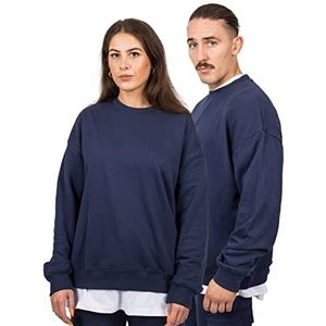 Blackskies Oversized Heavyweight Crewneck Sweater | Streetwear Luxe Sweats Heren Dames Trui Sweatshirt Sweater - Crème - X-Large
