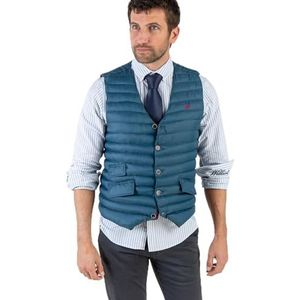 WILLIOT Gewatteerd vest voor heren, Blauw (Olie), XL