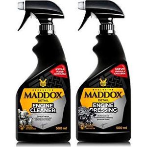 Maddox Detail - 2-in-1 auto-reinigingsset, 500 ml, reinigt motoren en luchtbevochtigers van kunststof voor de auto, reinigingsset voor het reinigen en onderhouden van je motor, auto-luchtbevochtiger