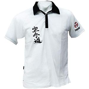 Hayashi Poloshirt""Karate-Do"", Dry Fit, wit, L