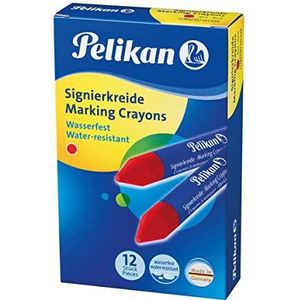 Pelikan 701029 Merkkrijt 762/12, rood, 12 stuks in vouwdoosje