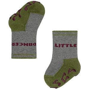 FALKE Unisex Baby Little Dancer duurzaam katoen met patroon en anti-slip noppen 1 paar sokken, grijs (lichtgrijs 3400), 80-92