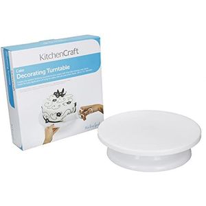 KitchenCraft Taart Standaard 28,5 x 28,5 cm - Porselein - Wit