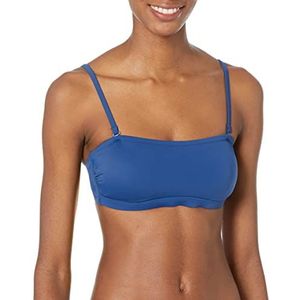 Amazon Essentials Bandeau-zwemtop voor dames (verkrijgbaar in grote maten), diepblauw, L