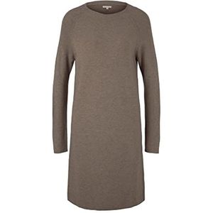 TOM TAILOR Dames Gebreide jurk met raglanmouwen 1029782, 27834 - Oyster Grey Melange, 42