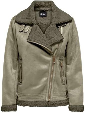 Only - ONLNEWDIANA AVIATOR JACKET - Imitatieleren Jack - Mermaid