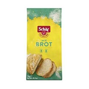 Schär Mix B - Broodmix bakmengsel glutenvrij 1 kg, verpakking van 10 stuks (10x1000 gram)