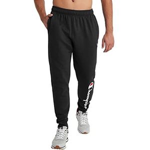 Champion, Powerblend, Fleece Joggers, Joggingbroek voor Heren (Reg. Of Groot & Tall), Zwart script, M