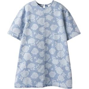 NAME IT Nkfsilla DNM Ss Dress 2121-Za H, blauw (light blue denim), 122