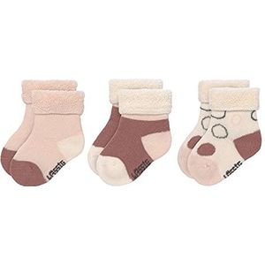 LÄSSIG Kinderen badstof sokken set van 3 / Offwhite/Powder Pink maat 12-14