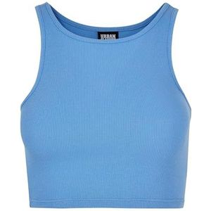 Urban Classics Dames Dames Cropped Rib Top Cami Shirt, Horizonblauw, Horizonblauw, L