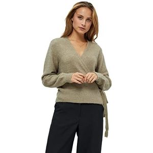 Peppercorn Dames Penelope Wrap Beige UK | Herfst Vest | Maat XXL, 0178M Winter TWIG Sand Melange, 0178m Winter Twig Zand Melange, XXL