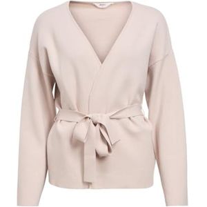 Object Dames Objreynard L/S Cardigan Noos gebreide jas, Zilvergrijs, XS