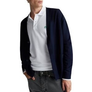 United Colors of Benetton Gebreid vest voor heren, Blauw, S