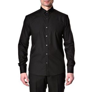 SELECTED HOMME Heren Zakelijk hemd Slim Fit 16034543 One Mix Mile Shirt ls NOOS, zwart (zwart), 48