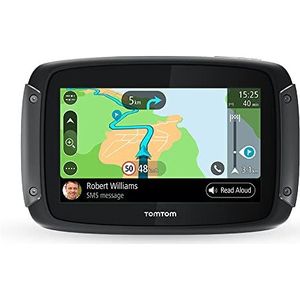 TomTom Navigatie Motor Rider 50, 4.3 inch met voor de motor afgestemde routes, updates via Wi-Fi, geschikt voor Siri en Google Now, 3 maanden verkeersinformatie en waarschuwingen voor flitsers