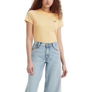 Levi's Perfect Tee T-Shirt dames, Aria Floral Pale Marigold, XS