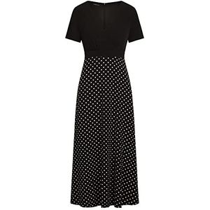 ApartFashion Midi-jurk voor dames, zwart-crème, normaal