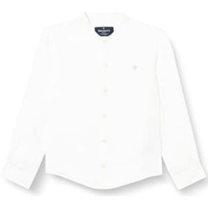 Hackett London Gewassen linnen overhemd voor jongens, 800, wit, 15 Jaren