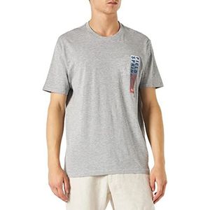 Springfield T-shirt met korte mouwen, boom voor heren, Medium Grijs, M