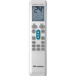 Meliconi AC50 universele afstandsbediening voor airconditioning, compatibel met bijna alle modellen, permanent geheugen en hoofdfuncties