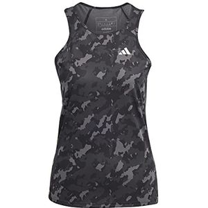 adidas Dames Own the Run Camo Running Tank Top, Black, XL