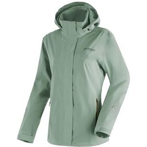 Maier Sports Zeegroen Dames Regenjack Met Capuchon - Waterdicht
