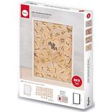 Rayher Houten gastenboek met harten voor bruiloft, doop en verjaardag, houten frame om neer te zetten incl. 50 houten harten, 35x26x4 cm, natuur, FSC Mix Credit, 62966505