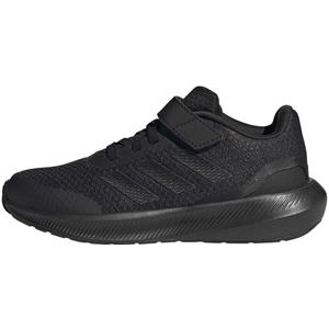 adidas RunFalcon 3.0 Elastic Lace Top Strap Sneakers uniseks-kind, core black/core black/core black, 35.5 EU