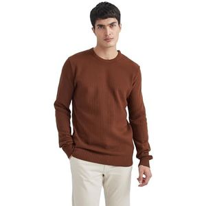 DeFacto Herentrui, stijlvolle coltrui, gebreide jassen en gebreide jassen voor heren, truien en vesten voor iedereen, camel, L