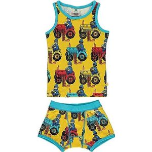 Småfolk Boy's Underwear Tractor Base Layer Set, Geel, 7-8 Jaar, geel, 7-8 Jaren
