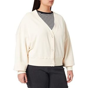 Urban Classics Dames Organic Oversized Short Terry Cardigan dames pullover, Beige (zand), 3XL