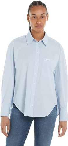 Tommy Hilfiger - Oversized Shirt - Blauw - Katoen - Dames