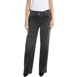 Replay Zelmaa Rose Label Damesjeans met wijde pijpen, 097, donkergrijs, 26W x 30L