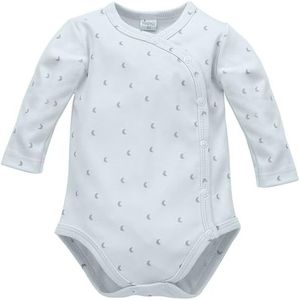 Pinokio Bodysuit Buttoned Hello, 100% katoen, Unisex 50-68 (68), Blue Hello Moon, 68 cm