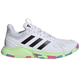 adidas Dames Court Flight Sneaker, Ftwr Wit Blauw Dawn Core Zwart, 48 2/3 EU