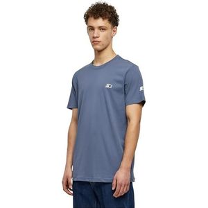 Starter Essential Jersey T-shirt voor heren, vintage, blauw, L, Vintage blauw, L