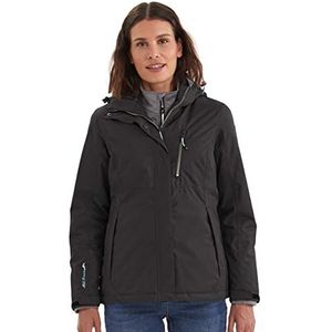 Nira - Damesjas - Waterdicht - Zwart - Bontvoering