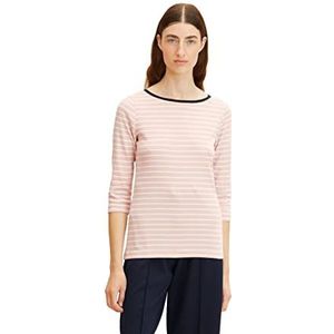 TOM TAILOR T-Shirt dames 1007949,31099 - roze offwhite streep,XXS