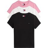 Tommy Jeans - DW0DW22175 - Set van drie T-shirts - Roze Wit Zwart - Katoen - Korte Mouwen