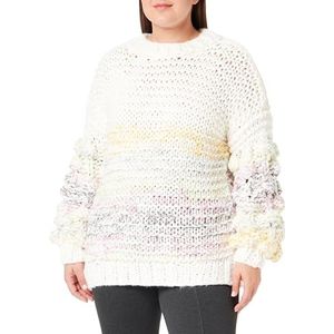 blonda Dames gebreide trui 12419412-BL01, wolwit meerkleurig, XL/XXL, wolwit, meerkleurig, XL/XXL