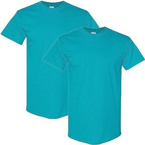 GILDAN Heren Shirt (Pack van 2), Tropisch Blauw, XL