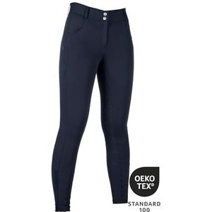 HKM Ari Mid Rise siliconen full seat Rijbroek voor dames Donkerblauw 40