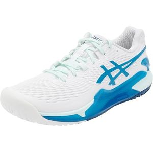 Asics Gel-Resolution 9, damessneakers, 42 EU, Wit Teal Blue, 42 EU