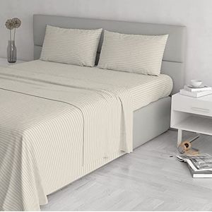 Italian Bed Linen Satin Stripes beddengoed, turtelduif, dubbel