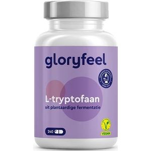 L-Tryptofaan 500 mg - 240 veganistische Gezondheidssupplement capsules (8 maanden) - Natuurlijke, Plantaardige Fermentatie - In het laboratorium geteste Duitse productie zonder additieven