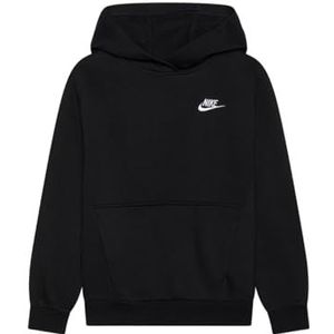 Nike FD3000-010 K NSW Club FLC HDY LBR Sweatshirt Unisex Zwart/Wit Maat M